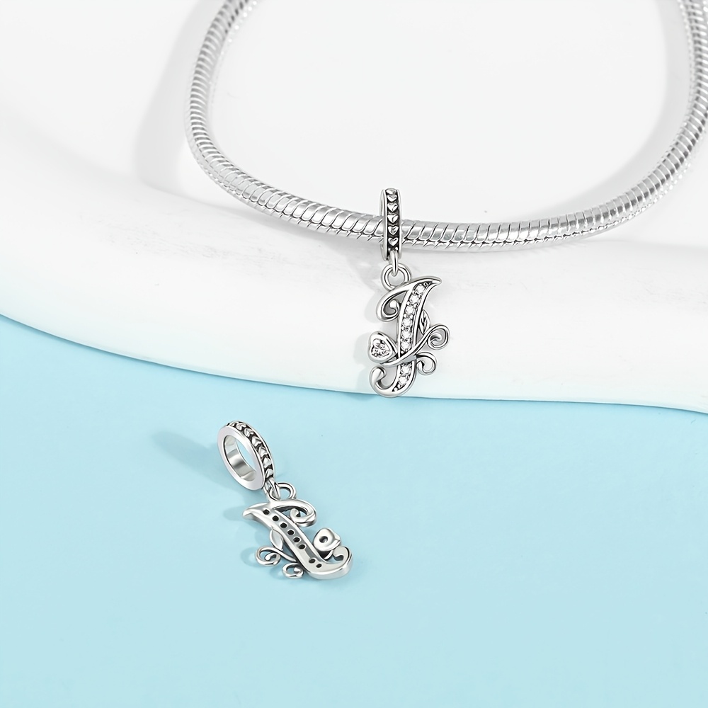 Women's 925 Sterling Silver Letter "J" Charm Pendant